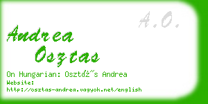 andrea osztas business card